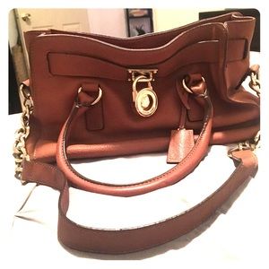 Leather Michael Kors Satchel with Strap